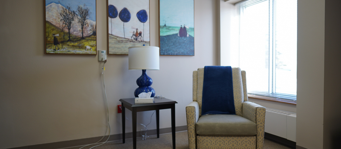 Reading chair in Rocky Knoll